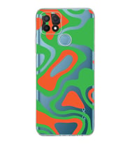 PrintiFy Oppo A15s Uyumlu Kamera Korumalı Renkli Desen Tasarımlı Şeffaf Silikon Kılıf