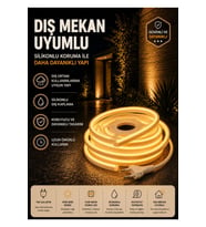 Lüks Amber COB Neon LED 220V Tak & Çalıştır Esnek Kendinden Yapışkanlı Dekoratif Aydınlatma 1-100M
