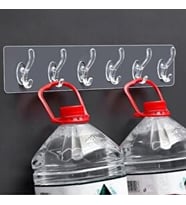 Yapışkanlı 5 Adet Kancalı Monte Gerektirmeyen Kancalı Askılık Duvar Askılığı