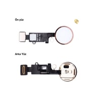 iPhone 7 Plus Home Tuşu - Pembe / Rose Gold Orta Tuş Butonu Parmak izi butonu açma-kapama butonu açma-kapama tuşu yan güç tuşu power tuşu home tuşu touch id parmak izi sensörü