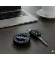 Citroen Uyumlu Özel Tasarım Araba Anahtarlığı - Premium Hafif ve Dayanıklı Anahtarlık (Mavi)