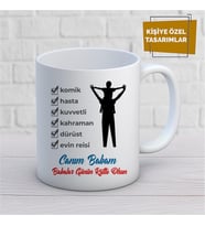 Kişiye Özel İsim Yazılabilir Canım Babam Babalar Günün Kutlu Olsun Kupa Bardak