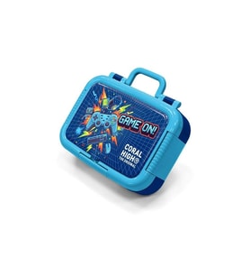 CORAL HIGH 39151 KIDS LACİVERT GAME DESENLİ 2 BÖLMELİ PASLANMAZ ÇELİK YEMEK KABI