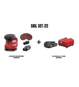 SKIL Set-22 (SKIL COMPACT 3751CA AKÜLÜ ORBİTAL ZIMPARALAMA+2,0Ah Li + 2.4A ŞARJ CİHAZI PROMO)