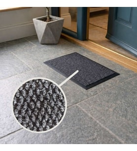 Aquila Kaymaz Kapı Önü Paspası 60x40 cm  PVC Tabanlı, Kir ve Nem Tutucu, Antrasit
