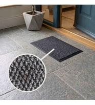 Aquila Kaymaz Kapı Önü Paspası 60x40 cm  PVC Tabanlı, Kir ve Nem Tutucu, Antrasit