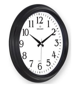 GALAXY 1962-K PREMİUM BÜYÜK BÜRO SİYAH RENK DUVAR SAATİ 46 CM