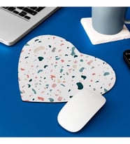 Suluboya Efektli Şık Tasarım Kalp Mouse Pad 22 cm x 19 cm
