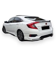 Honda Civic Uyumlu Fc5 Sedan (2015-2018) Turbo Arka Tampon Eki - Difüzör (Plastik)
