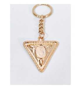 Vintage Tasarım Geometrik Üçgen Gold Metal Anahtarlık & Çanta Aksesuarı