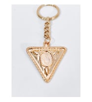 Vintage Tasarım Geometrik Üçgen Gold Metal Anahtarlık & Çanta Aksesuarı