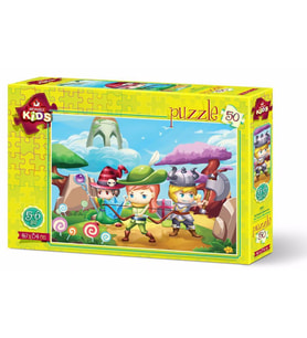 Art Puzzle Kids - 50 Parça Üç Küçük Kahraman Çocuk Puzzle