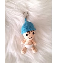 Maskot Sevimli Bebe Amigurumi Organik Anahtarlık Oyuncak