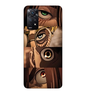 Xiaomi Redmi Note 11 PRO Uyumlu Attack On Titan Tasarımlı Şeffaf Telefon Kılıfı
