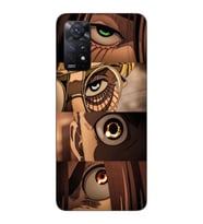 Xiaomi Redmi Note 11 PRO Uyumlu Attack On Titan Tasarımlı Şeffaf Telefon Kılıfı
