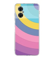 PrintiFy Xiaomi Redmi Note 11R Uyumlu Kamera Korumalı Renk Cümbüşü B Tasarımlı Şeffaf Kılıf