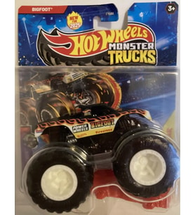 New 2025 Hot Wheels Monster Truck Black Flame Bigfoot 50