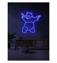 Panda Figürlü Neon Tabela