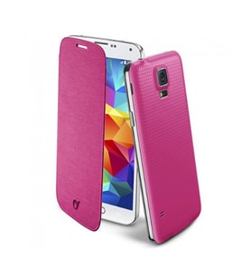 Cellular Line Galaxy S5 ile Uyumlu Flip Book Kılıf Pembe BACKBOOKGALS5P (Out)
