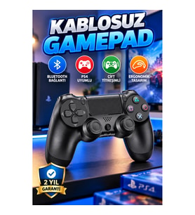 PS4 Uyumlu Bluetooth Gamepad – Çift Titreşimli Ergonomik Kablosuz Oyun Kolu