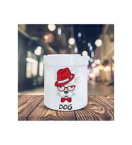 Kırmızı Şapkalı Köpek Baskılı Küllük Seramik Kül Tablası
