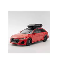 Audi RS6 Avant 1:24 Diecast Metal Araba Koleksiyon Sesli Işıklı 21 Cm Kırmızı