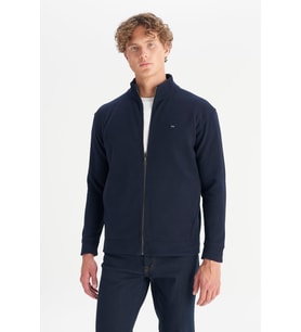 Erkek Selanik Full Zip Sweatshirt Navy