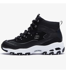 Skechers D'Lites-Comft Times Memory Foam Leather Womens Sneaker Hafızalı Taban Hakiki Deri Bilekli Kadın Günlük Spor Ayakkabı Siyah