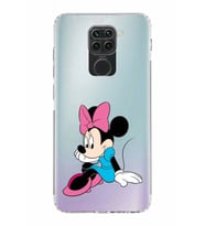 Xiaomi Redmi Note 9  Kamera Korumalı Kapak Minnie Mouse Tasarımlı Şeffaf  Kılıf