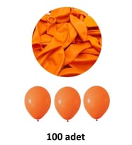 Turuncu Balon 12" - 30 cm Lateks Turuncu Renk Balon 100'lu Paket