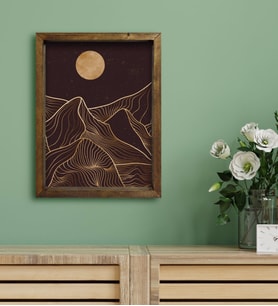 BK Gift Otel Odası Konseptli Doğal Masif Ahşap Çerçeveli Tablo 30x40cm-113