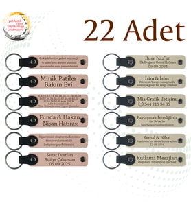 Pudra & Sütlü Kahve, 22’li Set, Tarih Ve İsimli Deri Hatıra, Söz Merasimine Değer Katan Hediye
