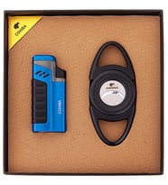 Cohiba Mavi-Siyah İkili Çakmak Kesici Puro Set - TR3096