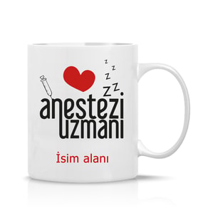Kişiye özel Anestezi Uzmanı Özel Hediye Çay Kahve Kupa Bardak-Anestezi Uzmanına Hediye-019