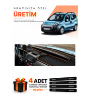 CITROEN NEMO (2007-2020) Uyumlu Torpido Koruma Örtüsü Oto Kılıfı - Siyah Kahverengi