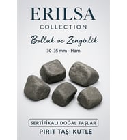 Sertifikalı Ham İşlenmemiş Gerçek Pirit Taşı Kütle 30-35 mm – Zenginlik ve Güç Taşı (Çok Renkli)