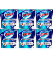 Bingo Akıllı Kapsül Pro Bulaşık Makinesi Deterjanı Tableti 480 Adet Limon Kokulu (6PK*80)