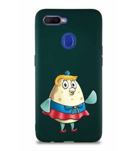 Oppo AX7 Soft Premier Kapak Bayan Puff Tasarımlı Silikon Kılıf - Yeşil (Şeffaf)