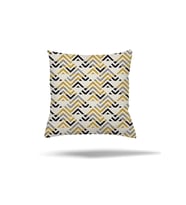 Geometrik Karo Zigzak Kilim Desen Gizli Fermuarlı Yastık Kılıfı Kırlent Kılıfı (Gri)