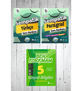 5.Sınıf Ünlüler Sempatik Türkçe-Paragraf Soru Bankası (Karışık)