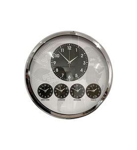 Krom Şık 52 Cm Dünya Saati (Standart)