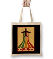 Retro Pilot Dad Vintage Airplane Aviation Father Bez Çanta Uzun Saplı