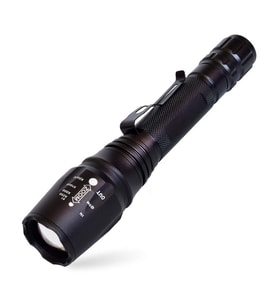 Black Watton Profesyonel TX6 Şarjlı Zoomlu El Feneri