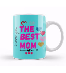 BEST MOM Mommy EST Flower Mothers Day 2021 Kupa Bardak Porselen