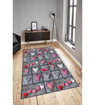 Dijital Baskılı Yıkanabilir Kaymaz Modern Renkli Salon Halısı Mutfak Halısı Yolluk ND-HY-1071 (Çok Renkli)