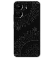 Xiaomi Redmi 13C Kılıf HD Desen Baskılı Kılıf - Siyah Mandala
