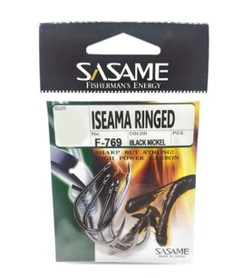 Sasame Iseama Rınged Black Nikel Olta İğnesi Black Nickel-NO:9