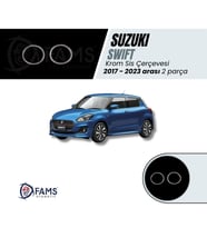 Suzuki Swift 2017-2023 Krom Sis Çerçevesi 2 Parça Paslanmaz Çelik