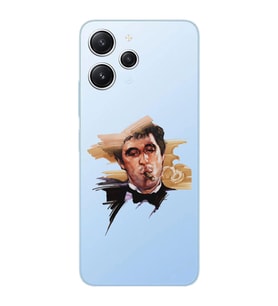 Xiaomi REDMI 12 Uyumlu Tony Montana Scarface Desenli Şeffaf Telefon Kılıfı