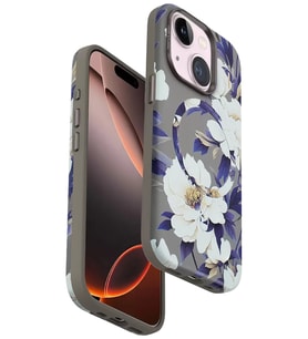 Iphone 15 Flower Series Magsafe Kapak - Gri